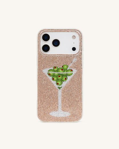 Olive 馬提尼人造水晶手機殼 - 金色
