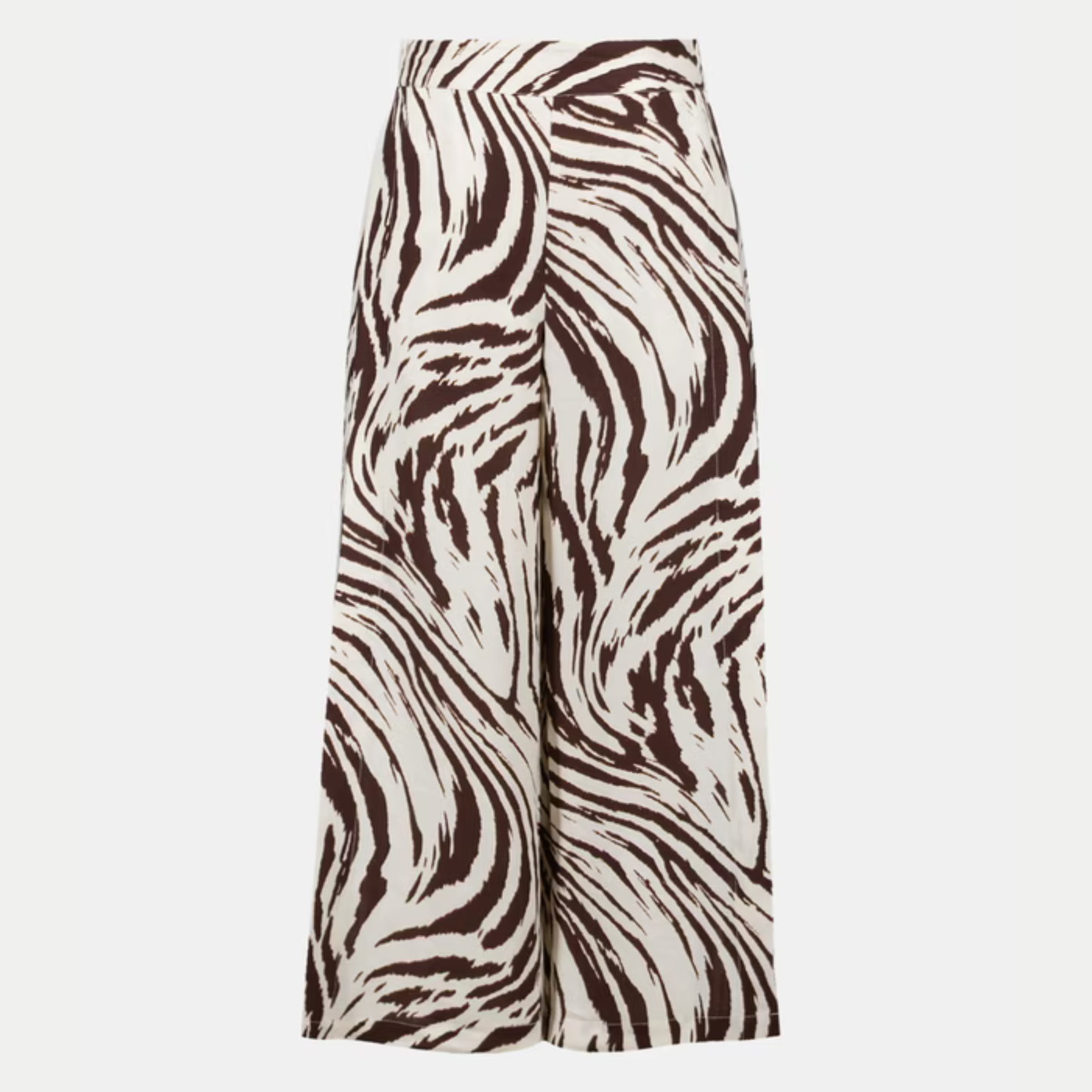 Joseph Ribkoff Linen Blend Animal Print Culotte Pants