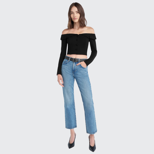 Favorite Daughter The Dot Mid Rise Straight Ankle Women's Jeans