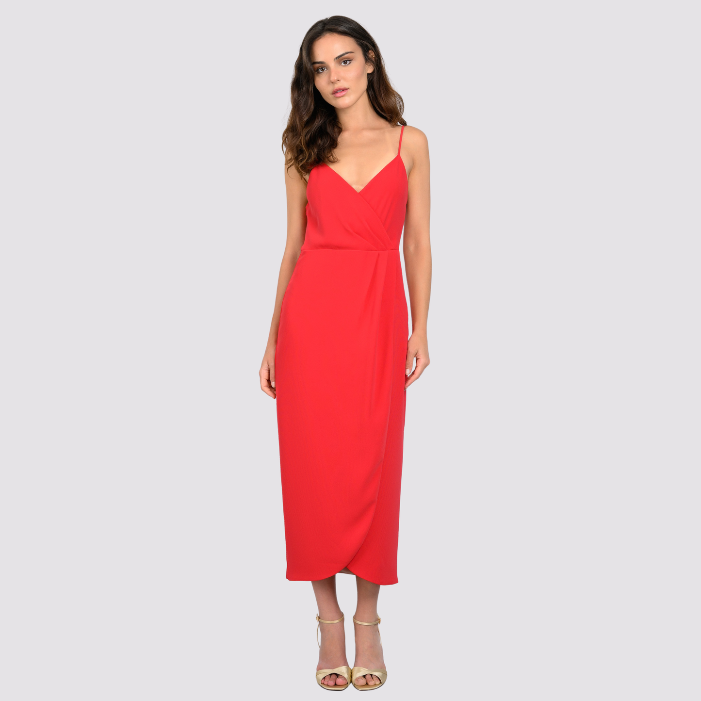 Lavender Brown Tegan Midi Dress