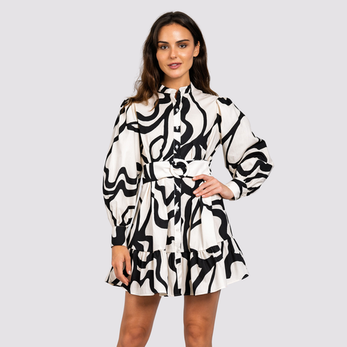 Lavender Brown Elizabeth Mini Dress