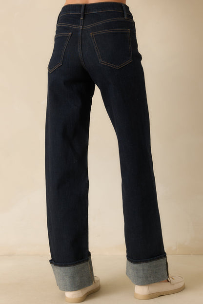 Best Intentions Dark Wash Wide Leg Jeans
