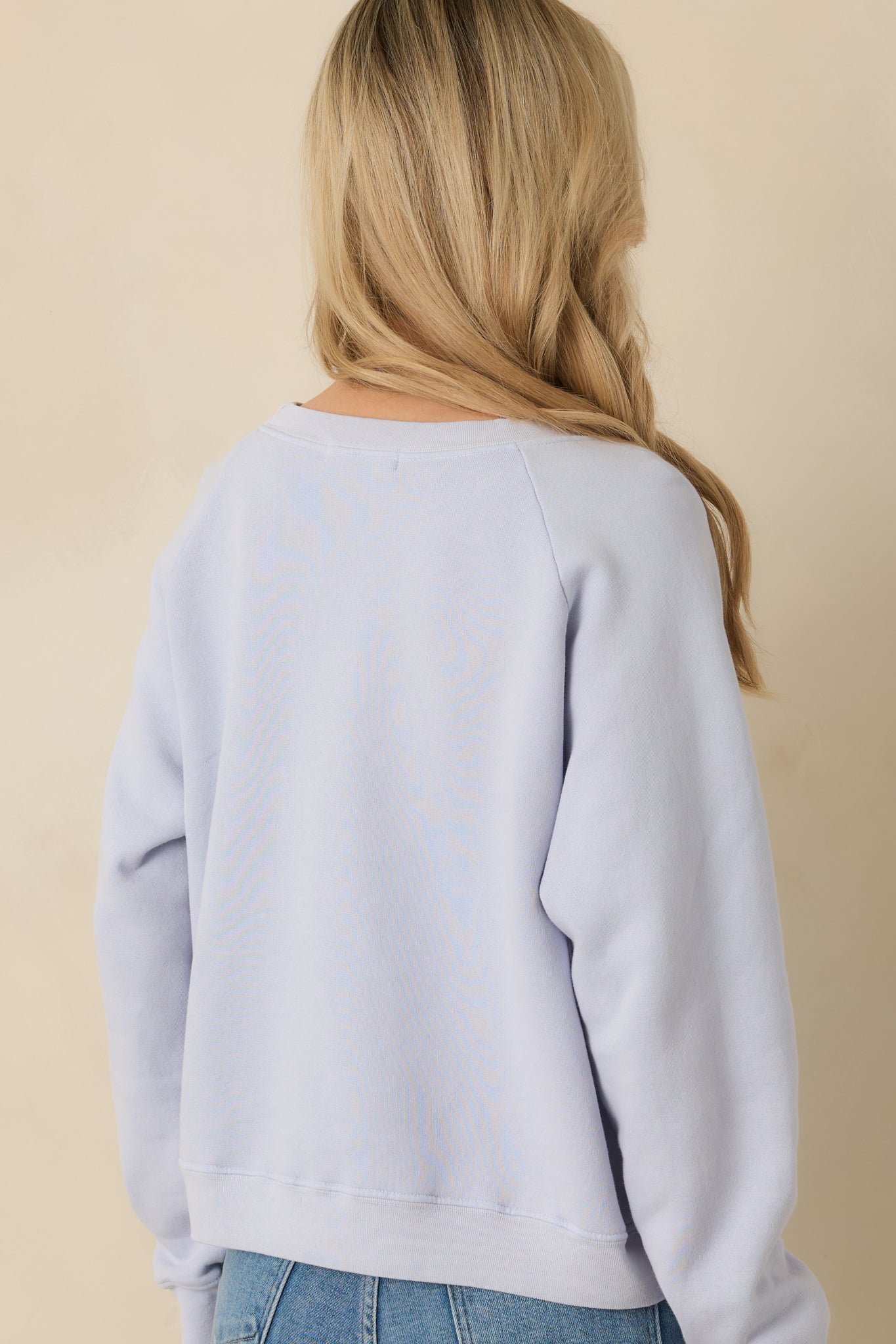 Après Ski Light Blue Crewneck Raglan Sweatshirt