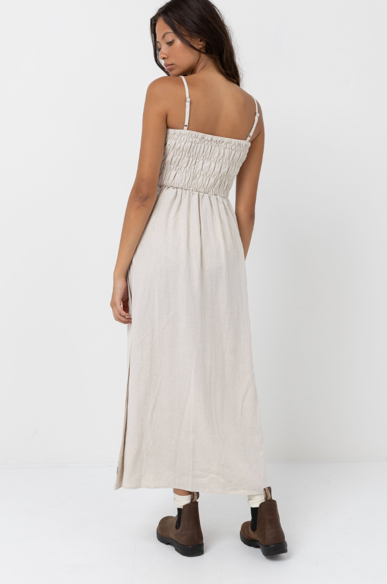 Rhythm Classic Shirred Midi Dress