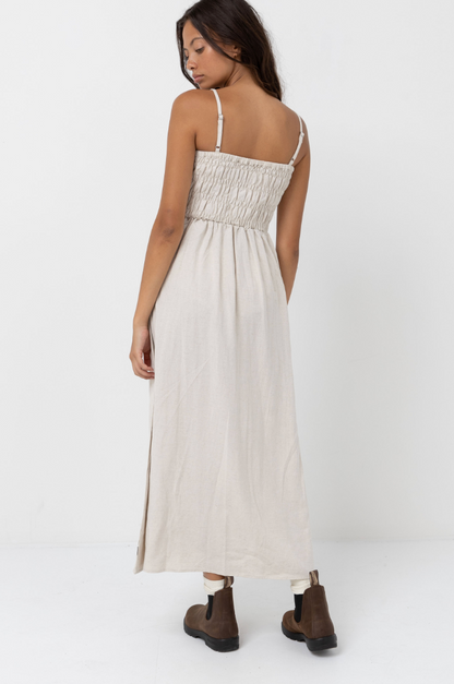 Rhythm Classic Shirred Midi Dress