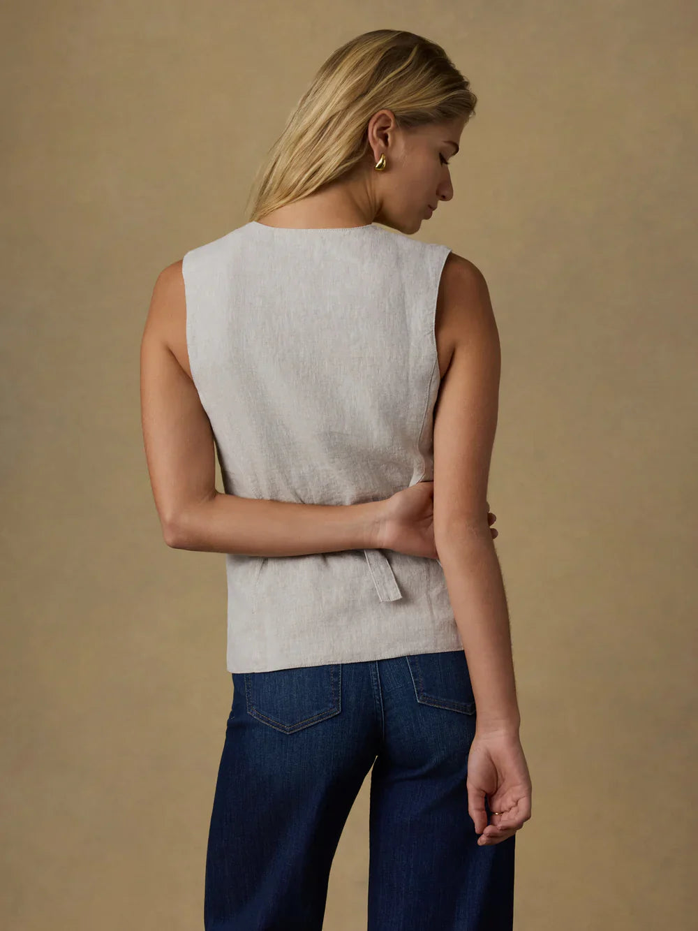 Faherty Sun Strider Linen Vest