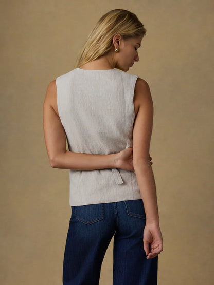 Faherty Sun Strider Linen Vest