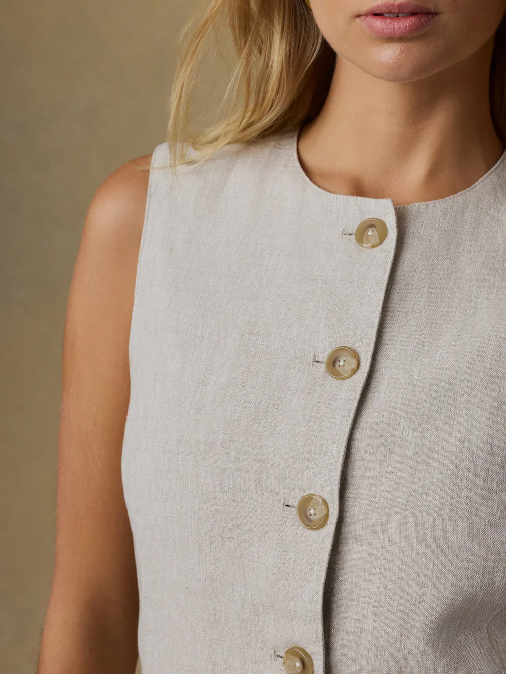 Faherty Sun Strider Linen Vest