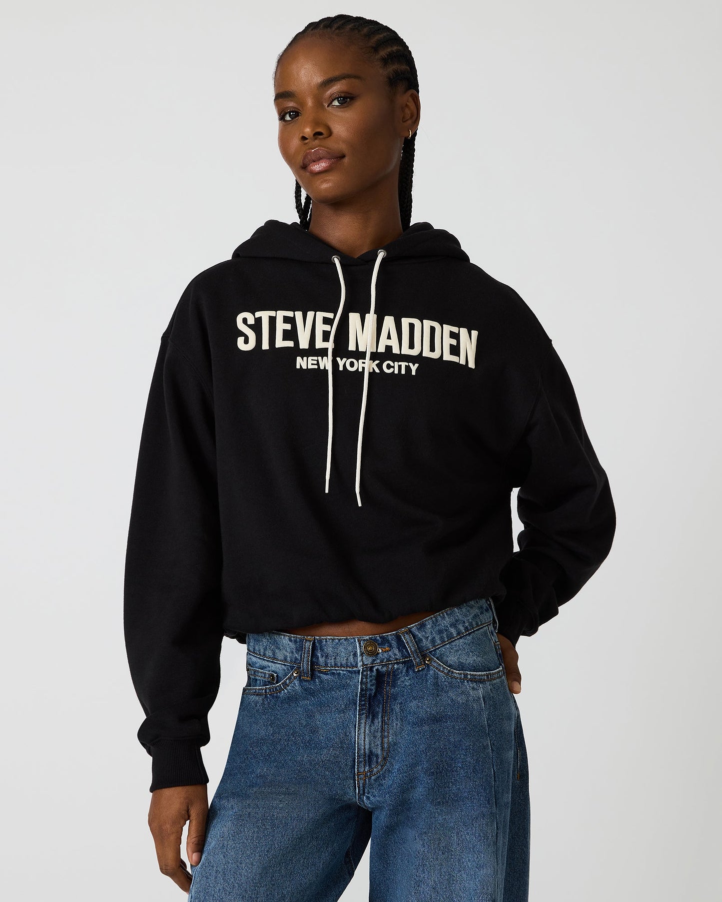 SM LOGO HOODIE BLACK