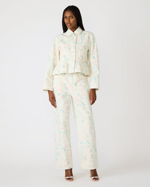 SLOAN FLORAL JACKET PEACH BEIGE