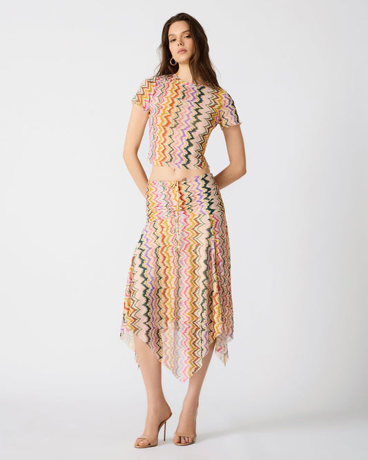 LARKE KNIT TOP RAINBOW VISION