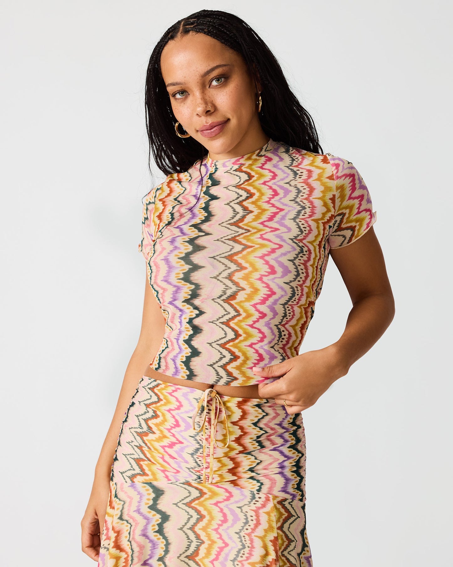 LARKE KNIT TOP RAINBOW VISION