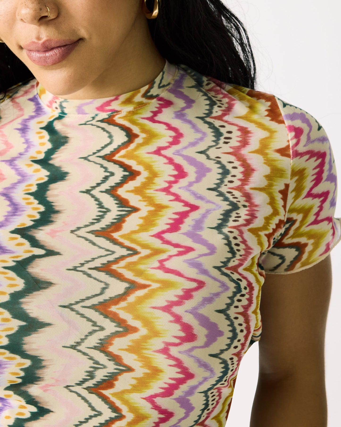 LARKE KNIT TOP RAINBOW VISION