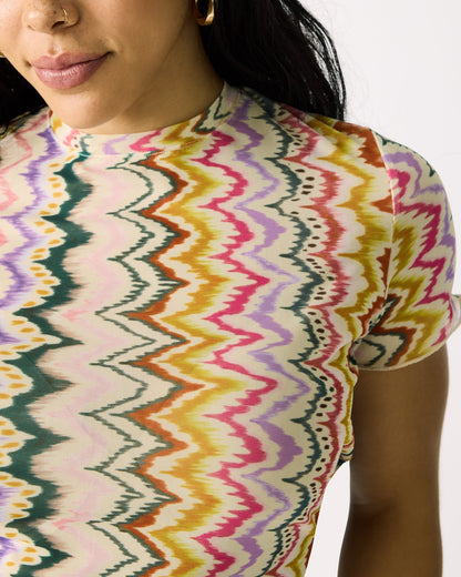 LARKE KNIT TOP RAINBOW VISION
