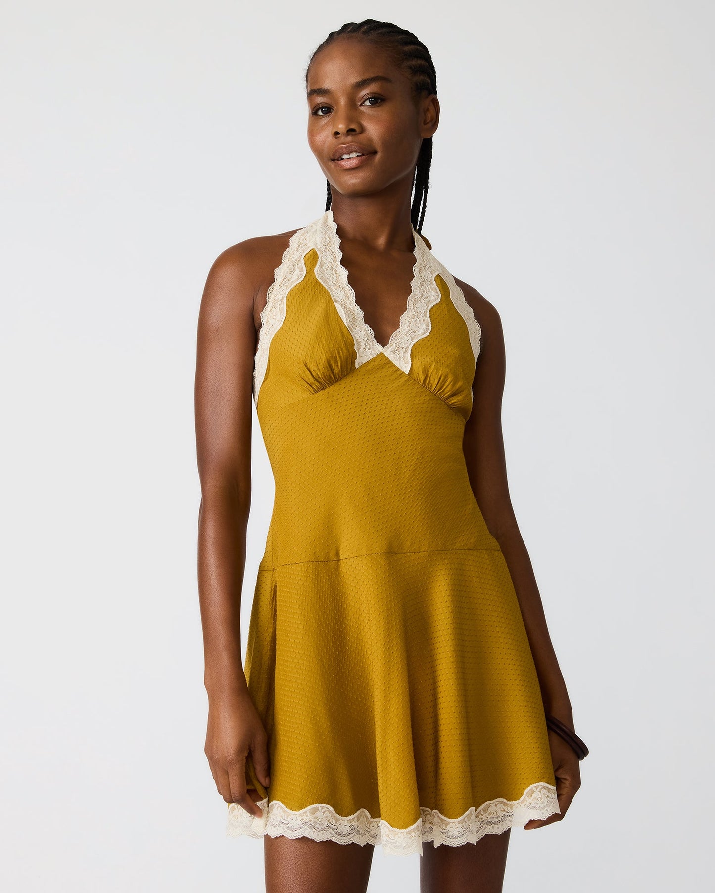 LIZA DRESS THYME GREEN