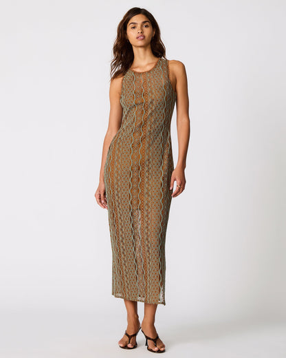 NYSSA DRESS RUST MULTI