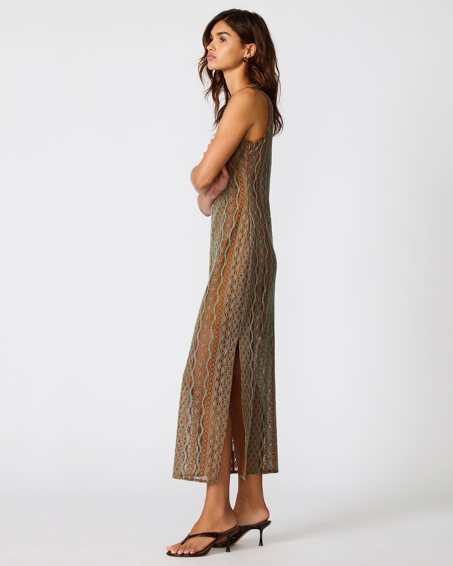 NYSSA DRESS RUST MULTI
