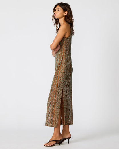 NYSSA DRESS RUST MULTI