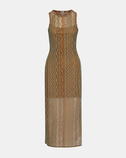 NYSSA DRESS RUST MULTI