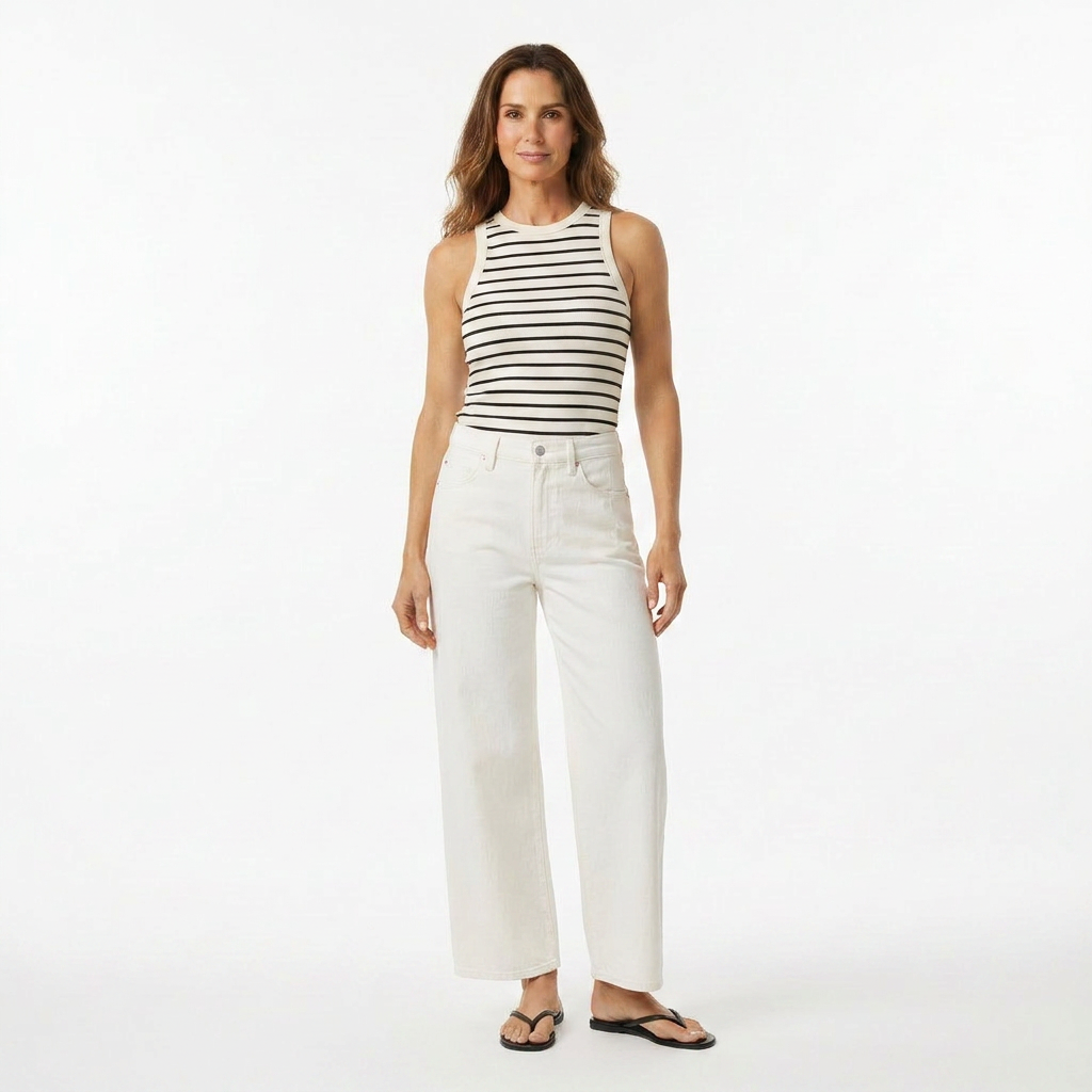 Lexi Rib Sun-In High Neck Crop Tank