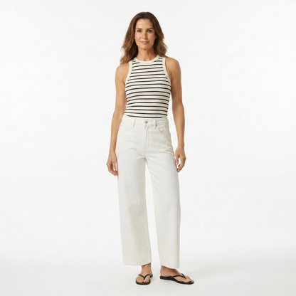 Lexi Rib Sun-In High Neck Crop Tank
