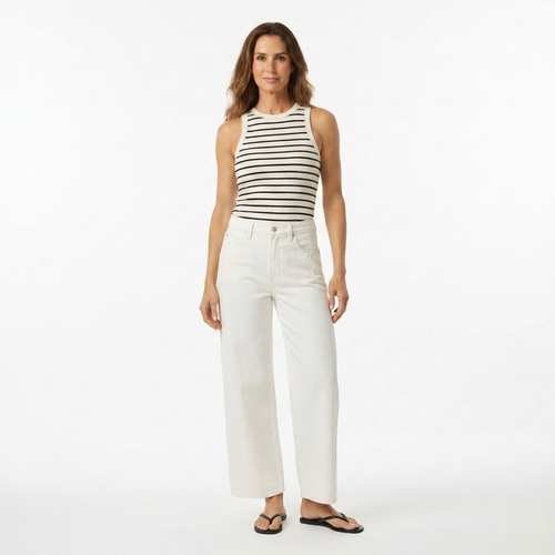 Lexi Rib Sun-In High Neck Crop Tank