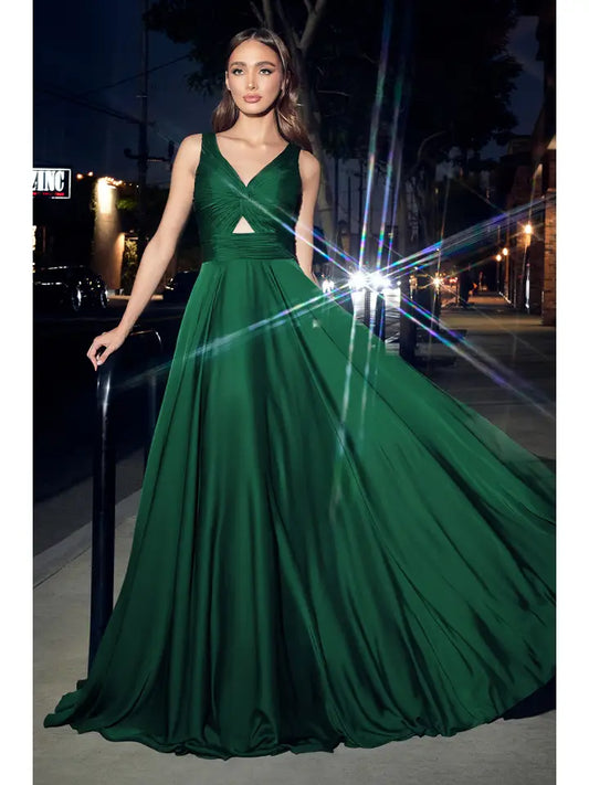 Ladivine A-Line Satin Keyhole Dress