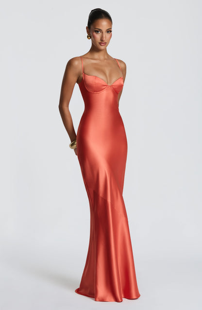 Amorette Maxi Dress - Burnt Orange