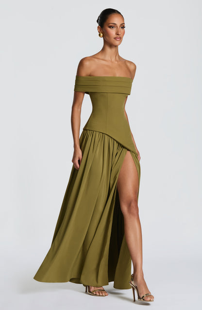 Delilah Maxi Dress - Deep Olive