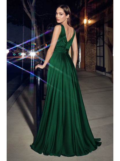 Ladivine A-Line Satin Keyhole Dress