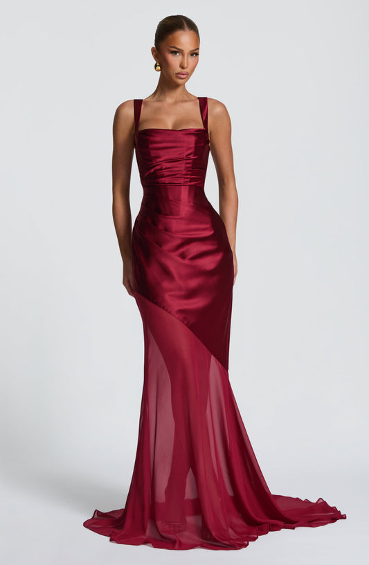 Eliza Gown - Burgundy