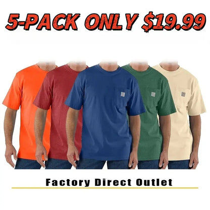 🔥Last Day Promotion!CHT Men's K87 Workwear Loose Fit Heavyweight Short-Sleeve Pocket T-Shirt (Also Available in Big & Tall)