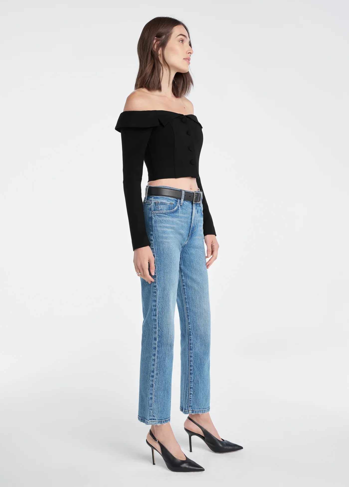 Favorite Daughter The Dot Mid Rise Straight Ankle Women's Jeans