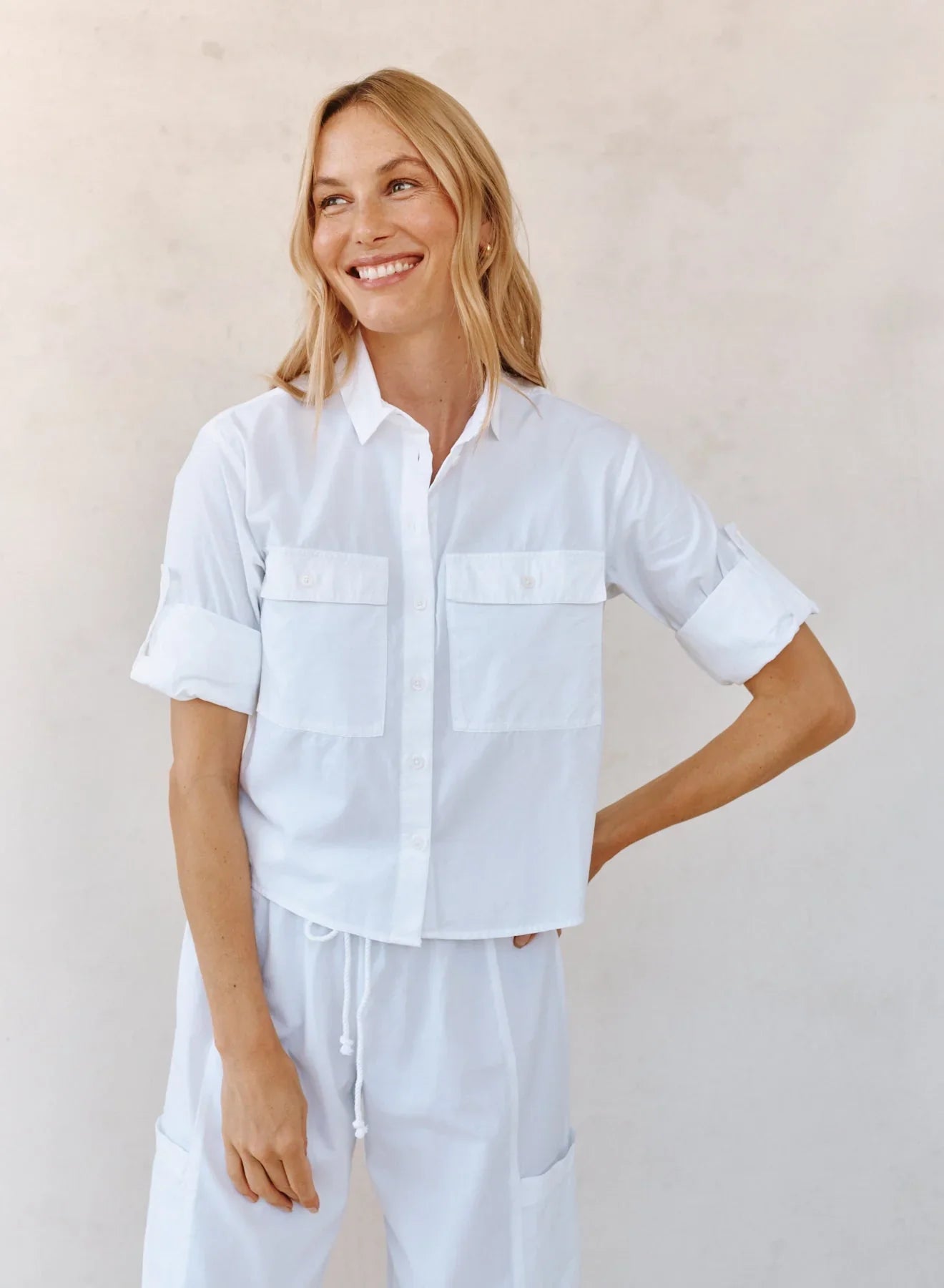 Bella Dahl Long Sleeve Crop Utility Shirt