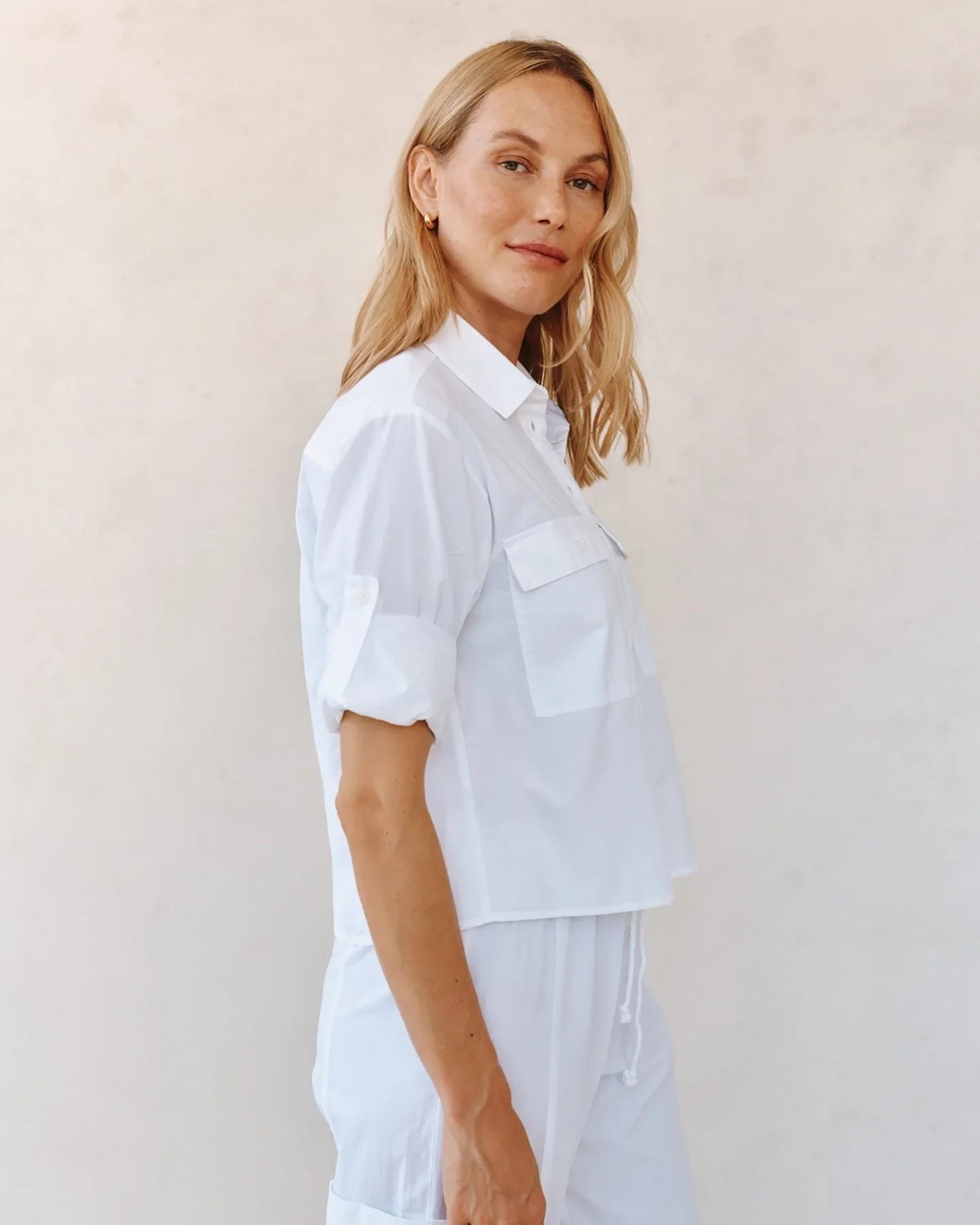 Bella Dahl Long Sleeve Crop Utility Shirt