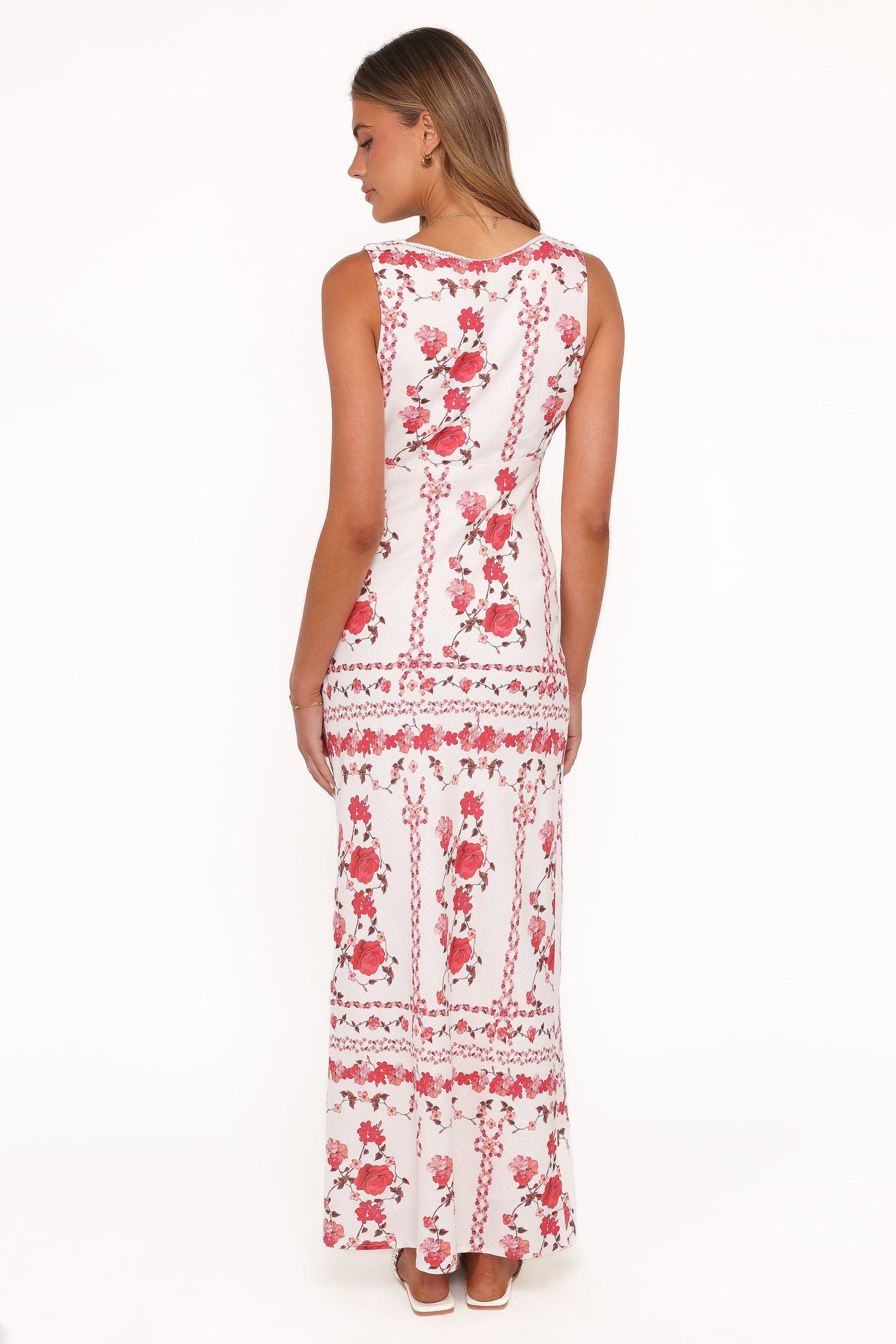 Amore Bias Cut Maxi Dress - Red Rose