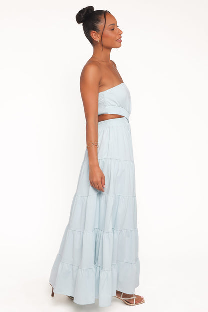 Cadence Strapless Maxi Dress - Blue