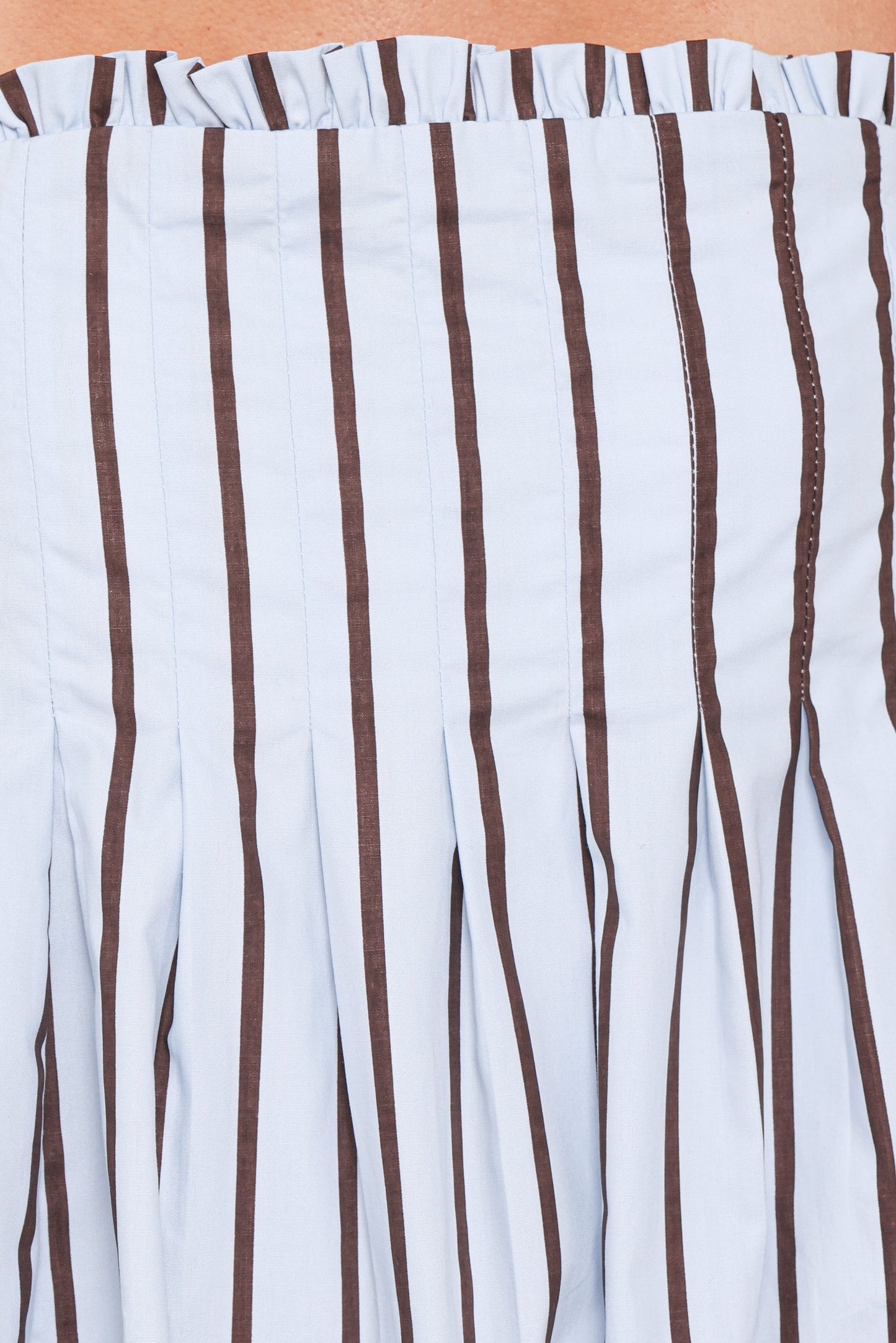 Cole Mini Dress - Blue/Brown Stripe