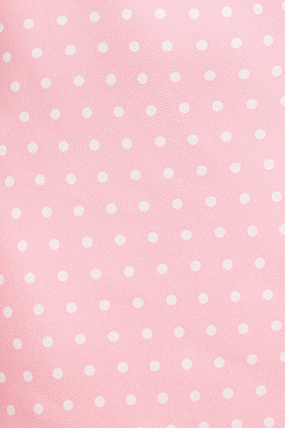 Dara Midi Dress - Pink Polka Dot