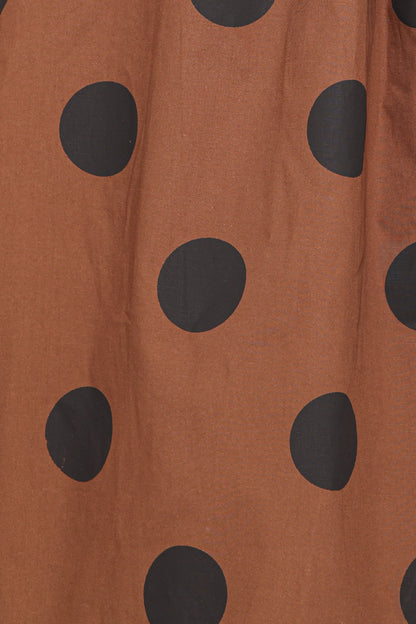 Eddie Mini Dress - Brown Polka Dot