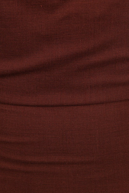 Kassie Off Shoulder Dress - Chocolate Brown