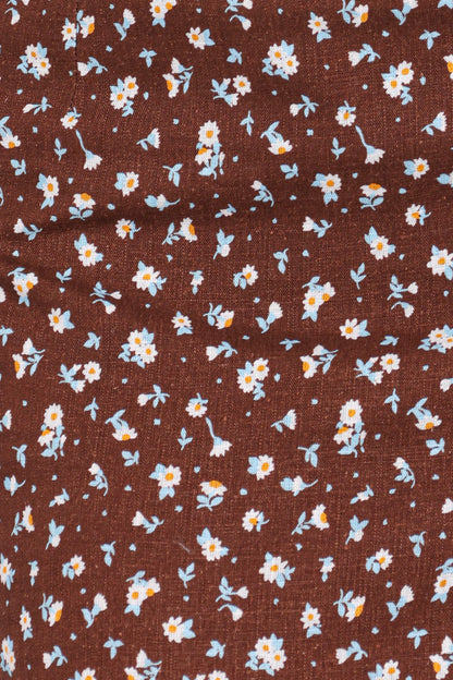 Lanna Maxi Dress - Brown Floral