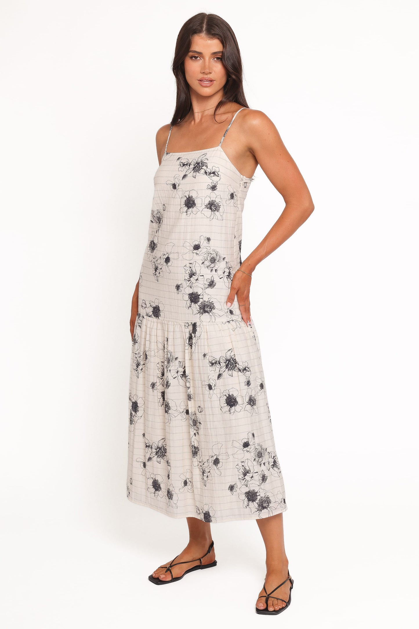 Martine Maxi Dress - Black/Ivory Floral