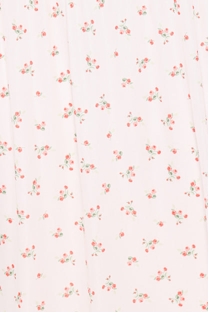Mayven Maxi Dress - White Ditsy