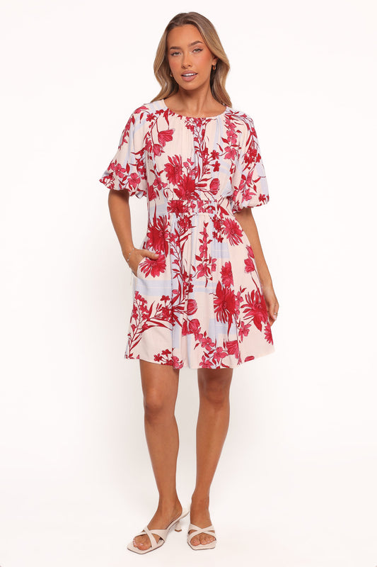 Simmons Mini Dress - Fuchsia Floral