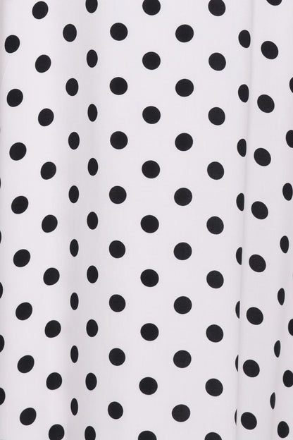 Virgo Maxi Dress - White Polka Dot