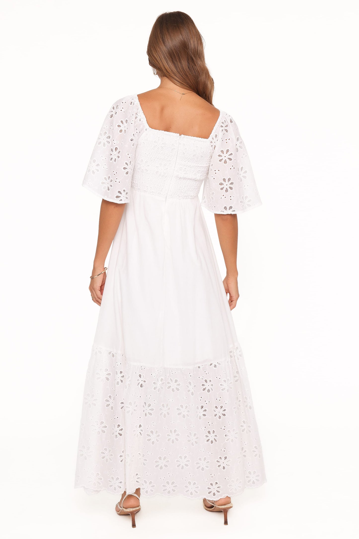Xana Maxi Dress - White Broderie