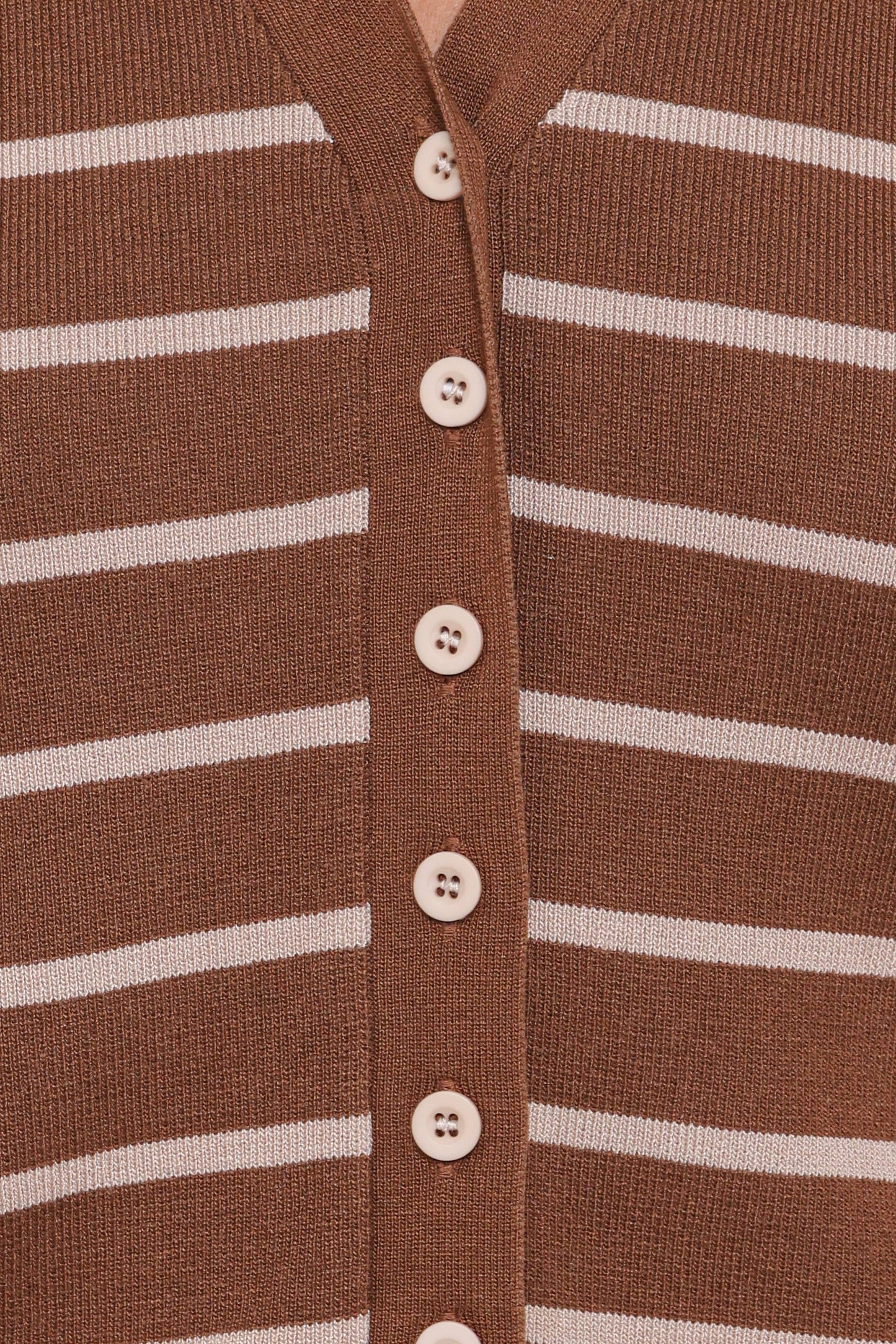 Juna Knitted Pant Set - Brown/Cream Stripe